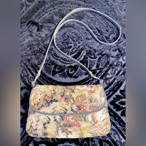 Vintage Floral Tapestry Woven Crossbody & Clutch Purse